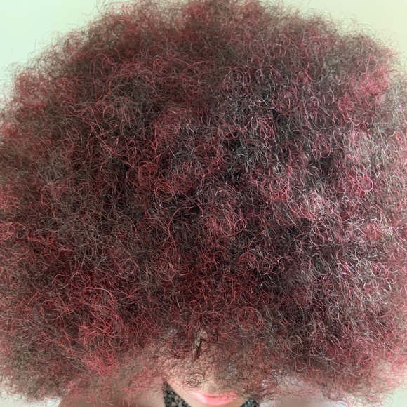 Big & Beautiful Burgundy Premium Synthetic Fiber Afro Wig for Daily Wear/Events - Picture 2 of 4